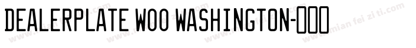 Dealerplate W00 Washington字体转换